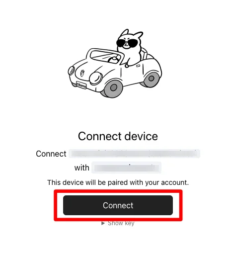 Ollama アプリの設定画面からサインインし、クラウドに Connect する