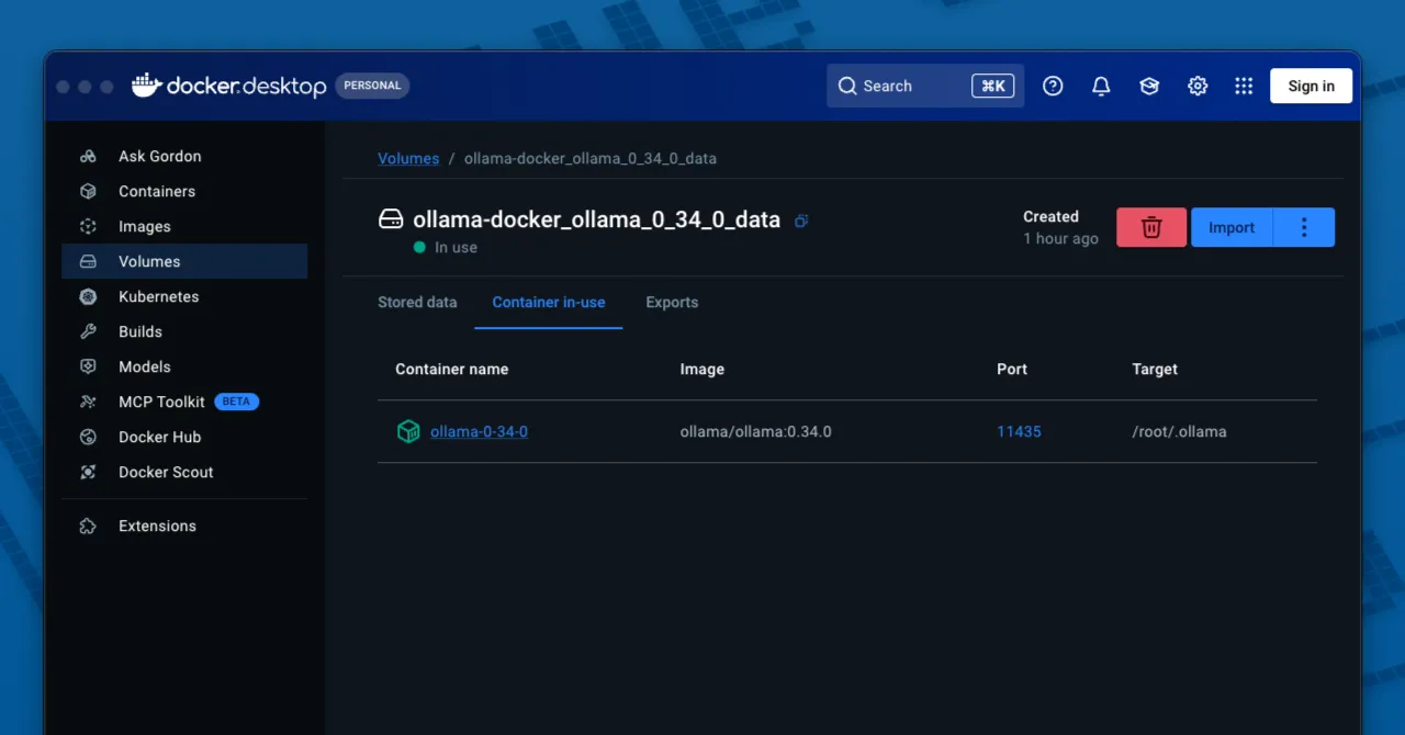 Ollama を Docker で動かしてみた｜Mac で 0.34.0 を固定して最新版と併用する